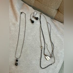 Necklaces and earrings